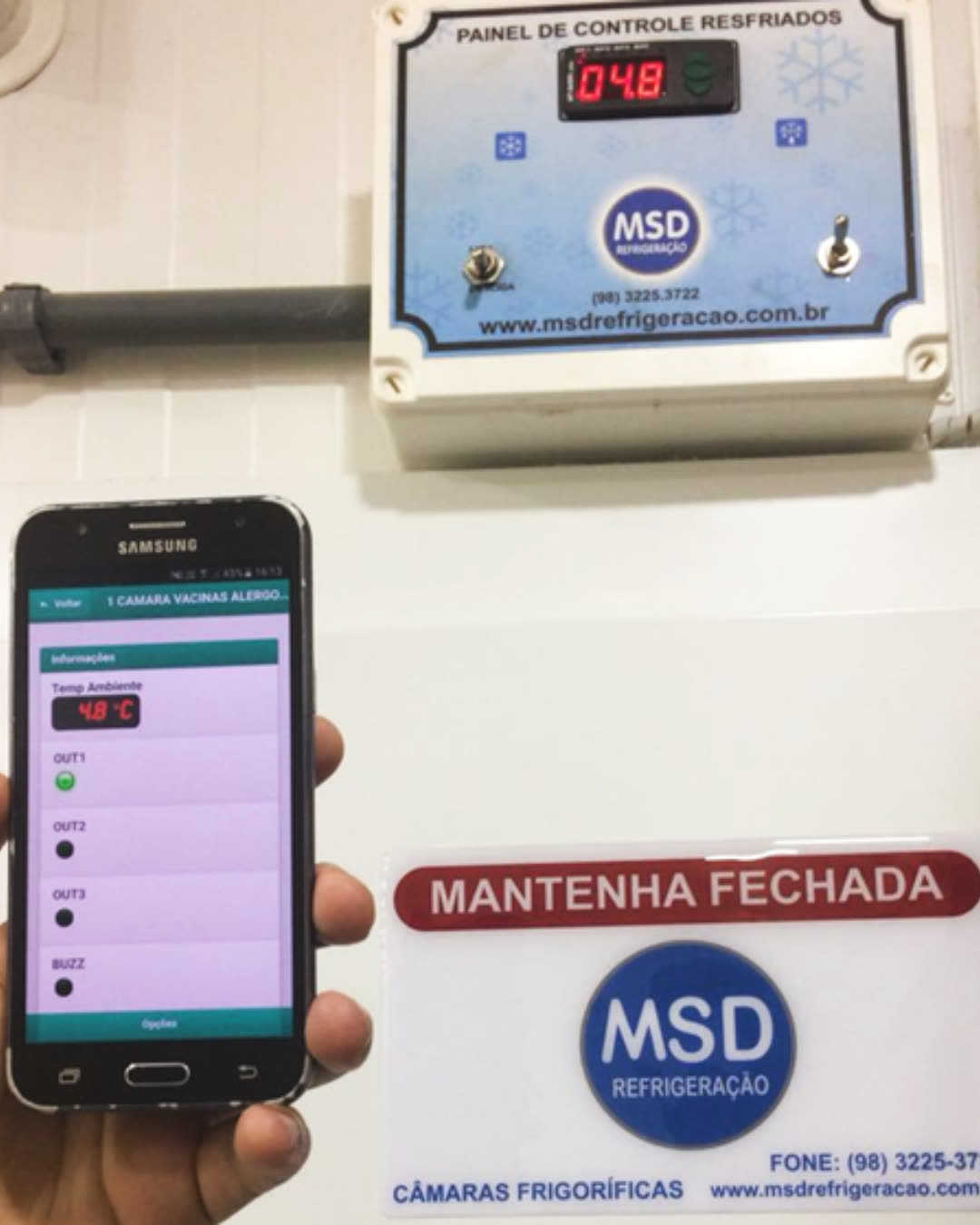 Monitoramento de temperatura da câmara fria